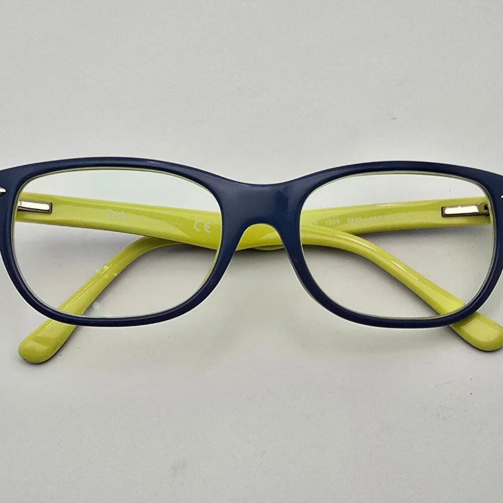 Ray-Ban RB1555 3819 Top Blue on Yellow Kids Eyeglasses Frame w/ Flexhinge 48mm